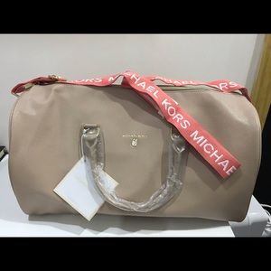 Michael Kors blush weekender duffel travel bag